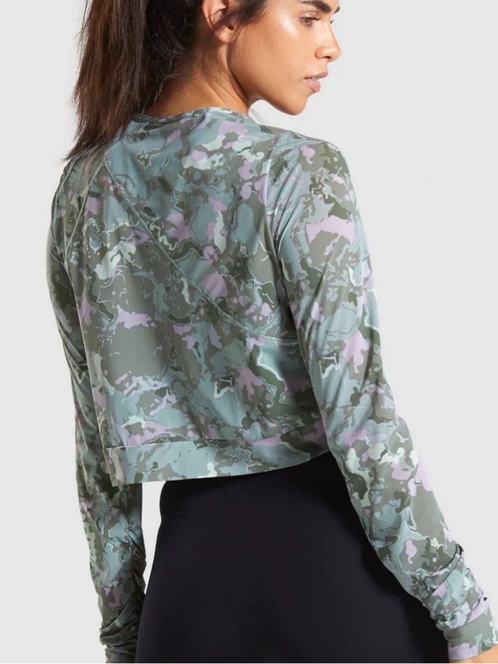 GymShark Mesh Layer Long Sleeve Top Women’s S Fall Layering
